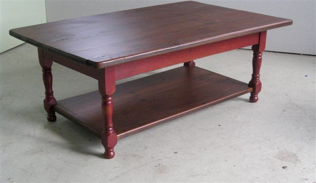 country living dark cherry finish coffee table
