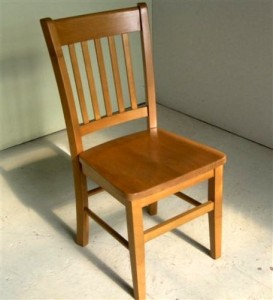 Mission Style Dining Chair In Golden Brown Finish