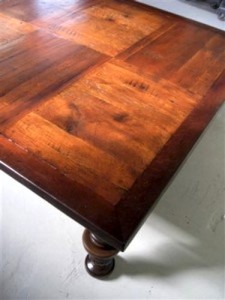 Oak Inlay Coffee Table from Reclaimed Oak 150 years old