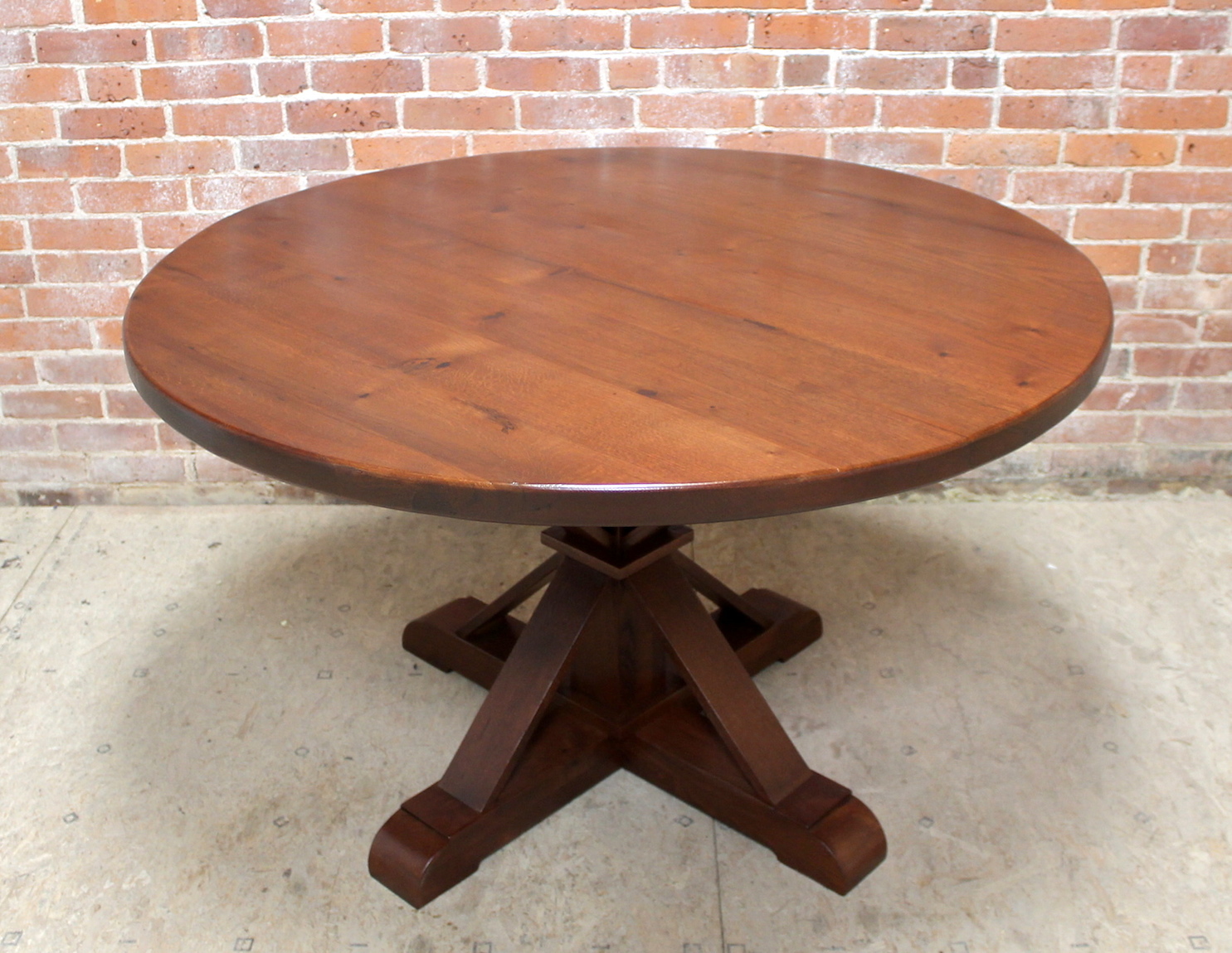 oak round 48 kitchen table